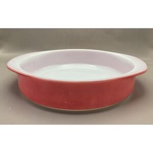 Vintage Pyrex 8 " Cake/Casserol Dish Flamingo Pink 1952 Collectable #221
